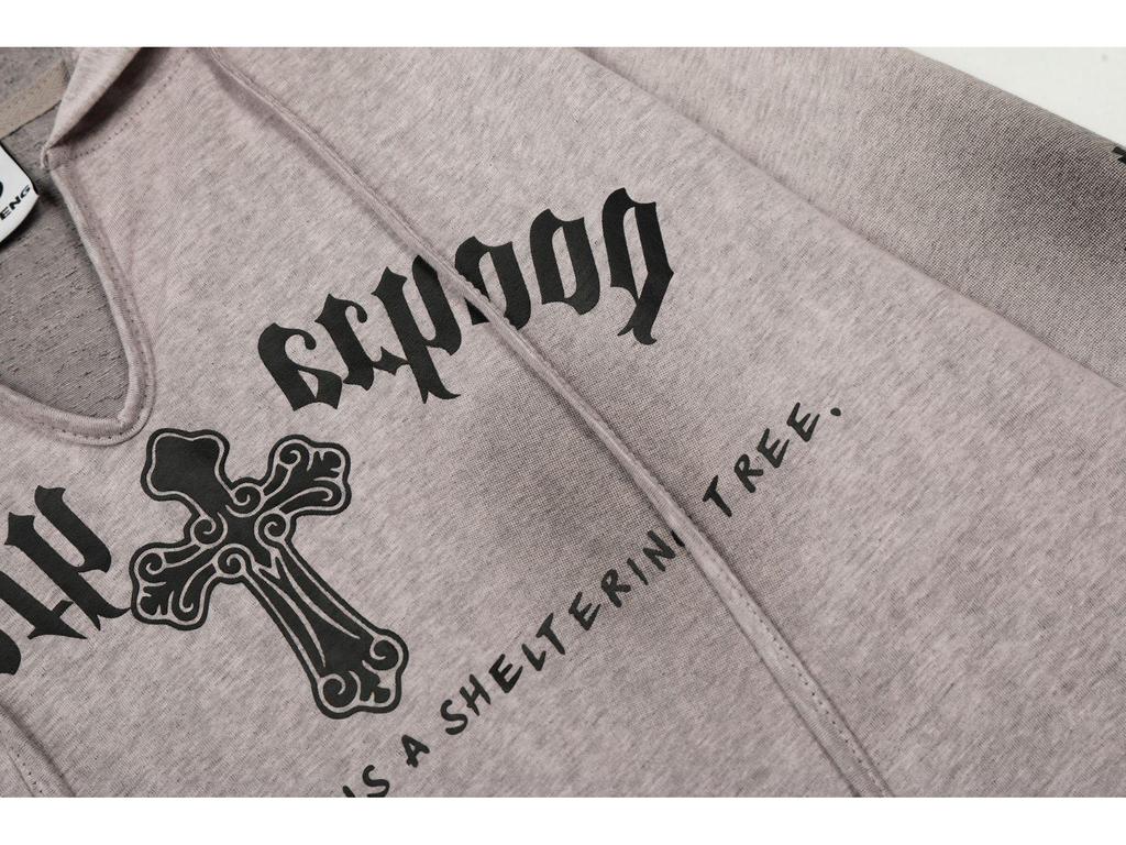 Women's 2026 Spring Retro Gothic Sheer Hooded Long Sleeve Cover-Up Shirt