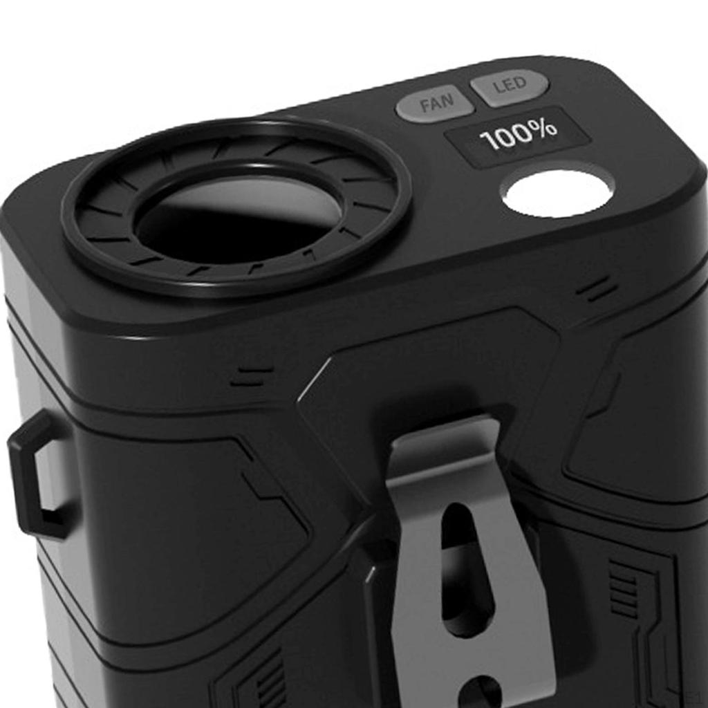 Поясной зажим для вентилятора, портативный, регулируемый, мощный, с воздушным потоком, перезаряжаемый для езды на велосипеде в офисе