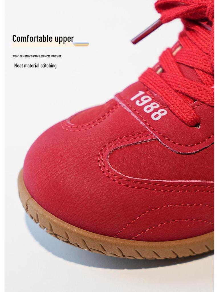 Водонепроницаемые кожаные низкие ботинки Bobdog для девочек, ретро-стиль - Коллекция Весна & Осень