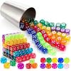 14Mm 12/20/30/40/50Pcs Acrylic Colored Transparent Dice Game Bulk Dices 6 Sided Dice For Classroom Teaching Board Game Playing