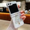 Милый Рождественский Узор Складной Чехол Для Телефона Для Samsung Galaxy Z Flip 6 5 4 3 5G Жесткая PC Крышка Для Galaxy Z Flip6 Flip5 Flip4