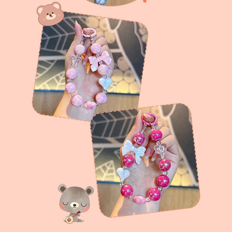 Цветной бант из бисера брелок для мобильного телефона подвески для девочек пара бисерная сумка кулон автомобильный брелок