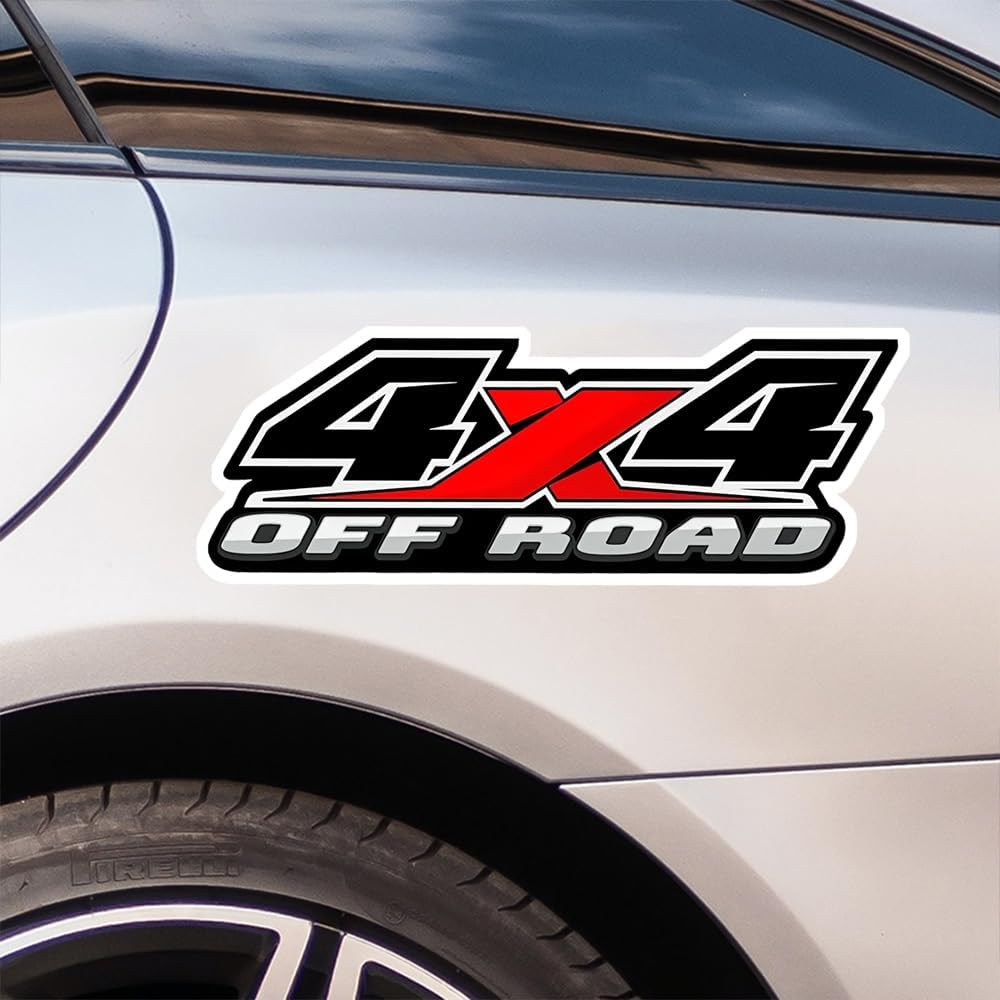 2 шт. Наклейки-декали 4x4 для бездорожья 30x10 см, Защита от царапин, Водонепроницаемая самоклеящаяся декаль, Используется для автомобиля, для Ford F-150, F-250, F-350, Tacoma,
