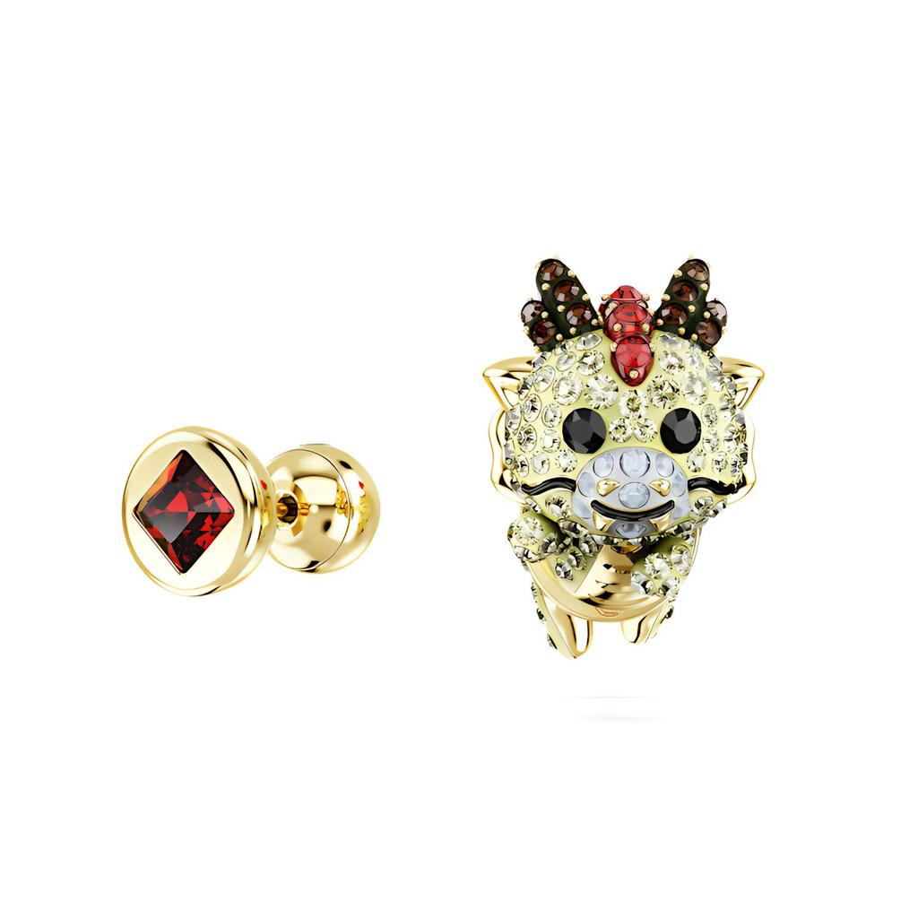 Swarovski Asymmetrical Design Chinese Zodiac Imitation Crystal Gold-Plated Earrings Women earrings Multicolor 5675832