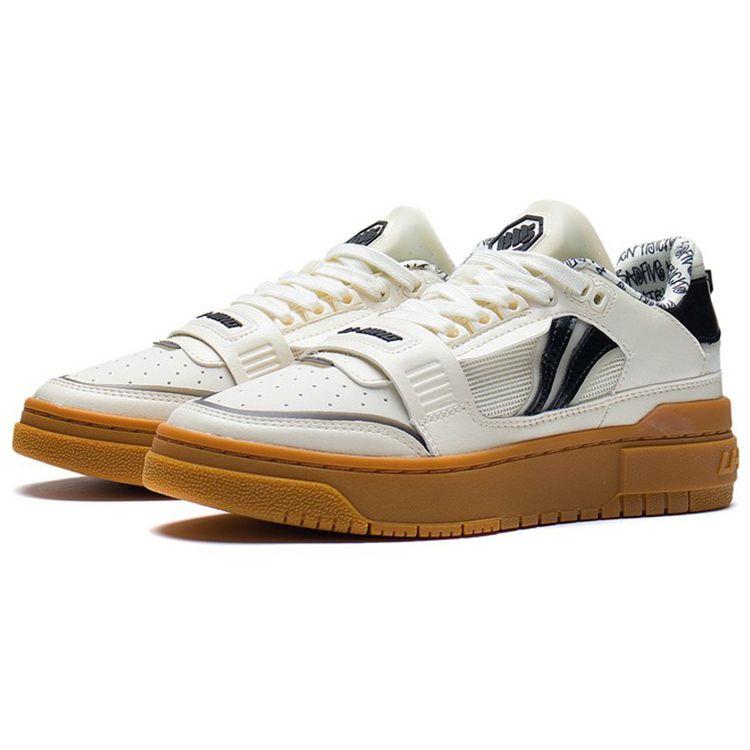 Баскетбольные кроссовки Li Ning Rookie Low Top Retro, мужские, светло-желтые, состаренные ABCS023-4
