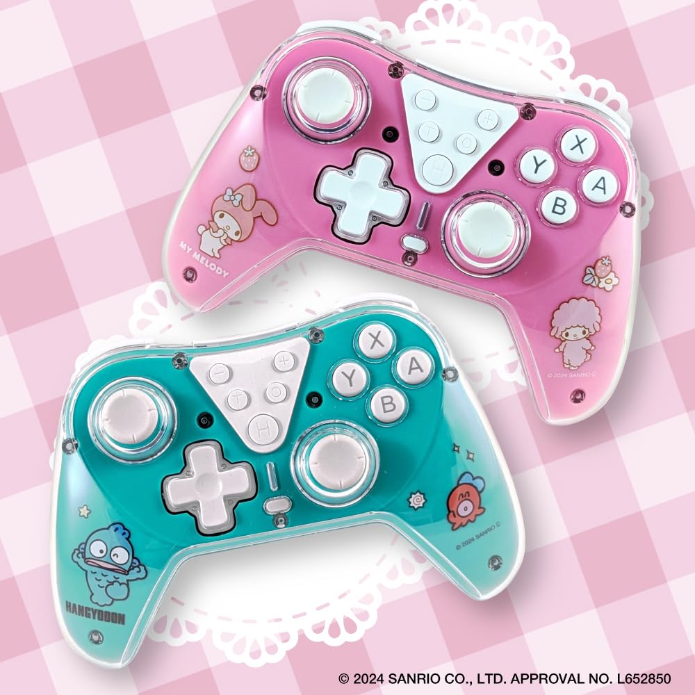 Беспроводной игровой контроллер Allone Персонажи Sanrio My Melody x 6 x см Совместим с проводным или Любимый #Unipo 15.5 10.5 Switch/Switch Lite/OLED,