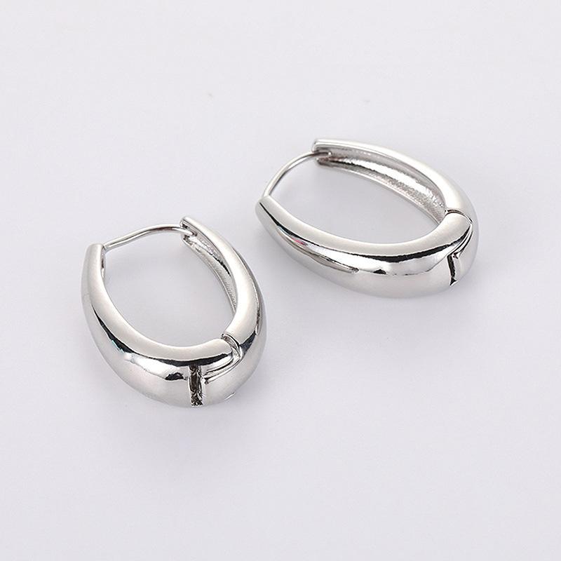 Best-selling Simple Geometric Oval Earrings Retro High Sense U-shaped Earrings Accessories Jewelry