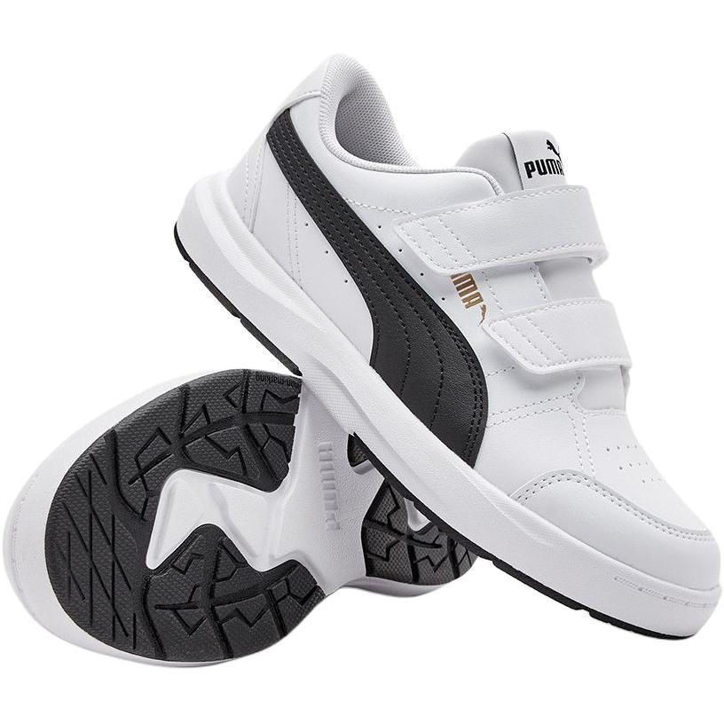 Puma Evolve Court V Jr Versatile Comfortable Low-Top Kids Skate Shoes Men Skate Shoes White Black 404315-01