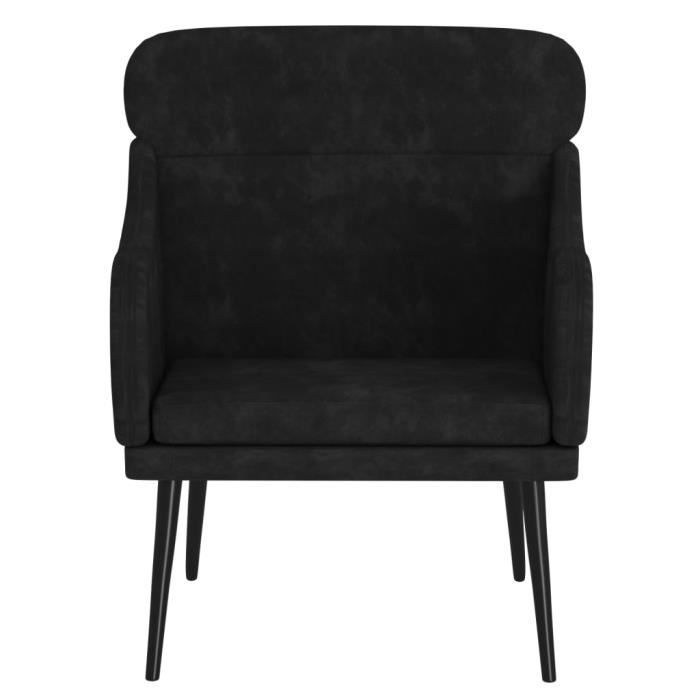 351440 vidaXL Armchair Black 63x76x80 Cm Velvet