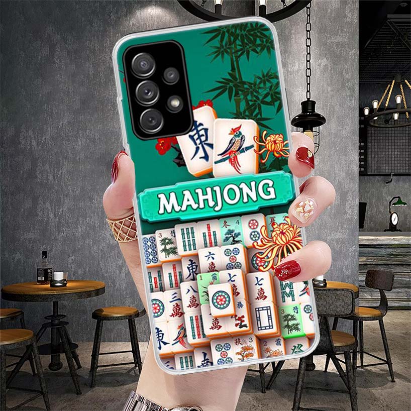 Creative Mahjong Phone Case For Samsung Galaxy A12 A22 A32 A52 A72 A02S A51 A50S A71 A70 A31 A20S Note 20 Ultra S10 A10S Galaxy
