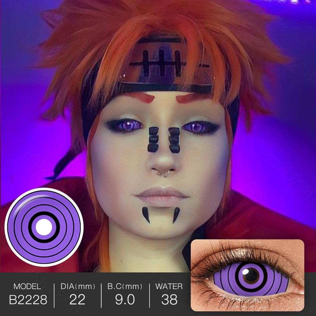 Шаринган Риннеган, контактные линзы для Хэллоуина, 22 мм, линзы для склеры, косплей, контактные линзы для глаз, 14 мм, сумасшедшие линзы для аксессуаров в стиле аниме