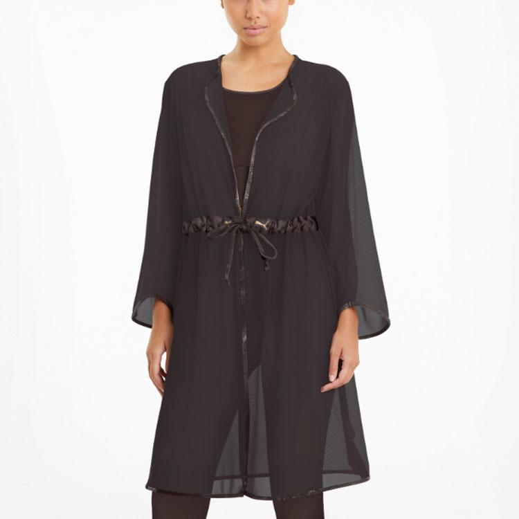 Puma Легкая куртка из сетчатой ткани с застежкой-молнией, женские куртки, цвет черный, коричневый 520402-88