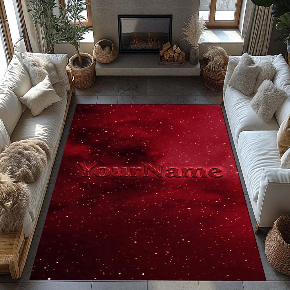Rose Customized Name Area Rug Design for Hallway Foyer Dormitory Decorate room Antislip Carpet Office home decor