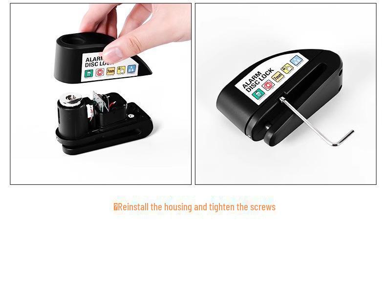 Водонепроницаемая противоугонная сигнализация из сплава с дисковым тормозом для мотоциклов и электровелосипедов