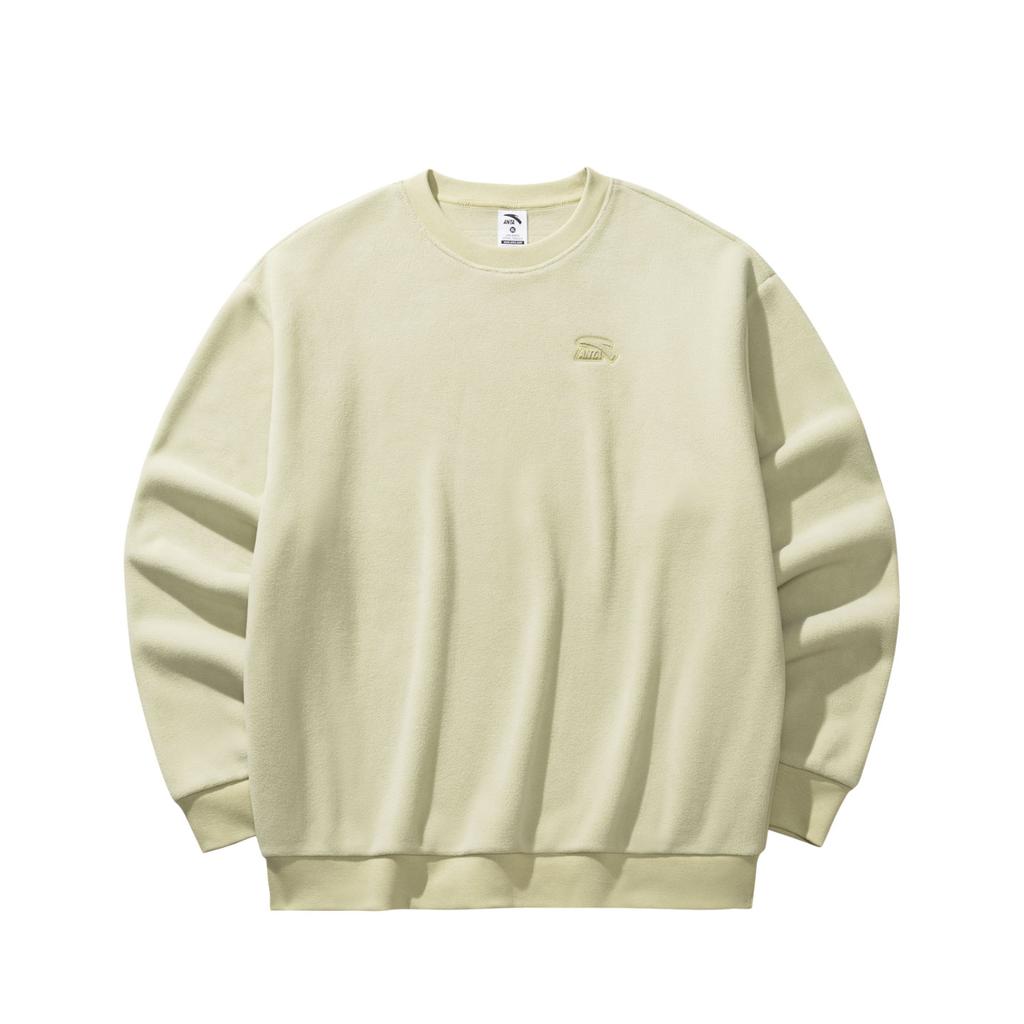 Anta Autumn Lifestyle Series Fleece Pullover Sweatshirt Men Tops 952548706-4