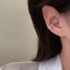 1 шт. Модный Серьга-кафф в форме бабочки для женщин и девушек, золотого цвета, с цирконами, имитация пирсинга, клипсы для хряща уха, K-pop украшения, подарки EF115