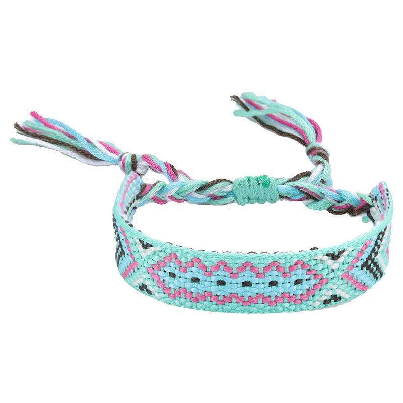 Непальский этнический ветроплетенный браслет с красочной бахромой, веревка для счастливой дружбы