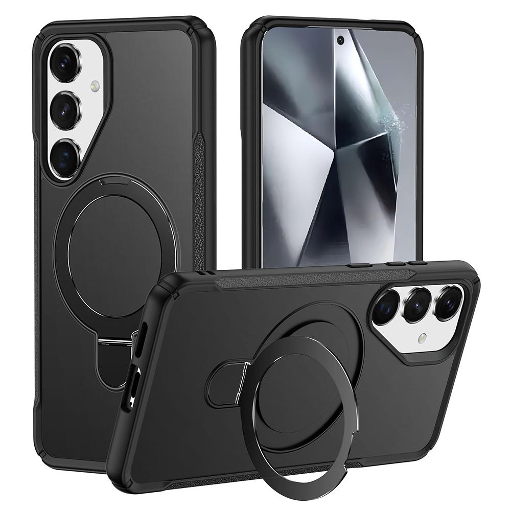 For Samsung Galaxy S25/S24 Case with Magnetic Kickstand TPU+PC Anti Drop Phone Cover
