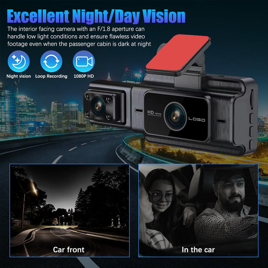 Компактная автомобильная камера видеорегистратор простая установка антибликовый автомобильный видеорегистратор циклическая запись