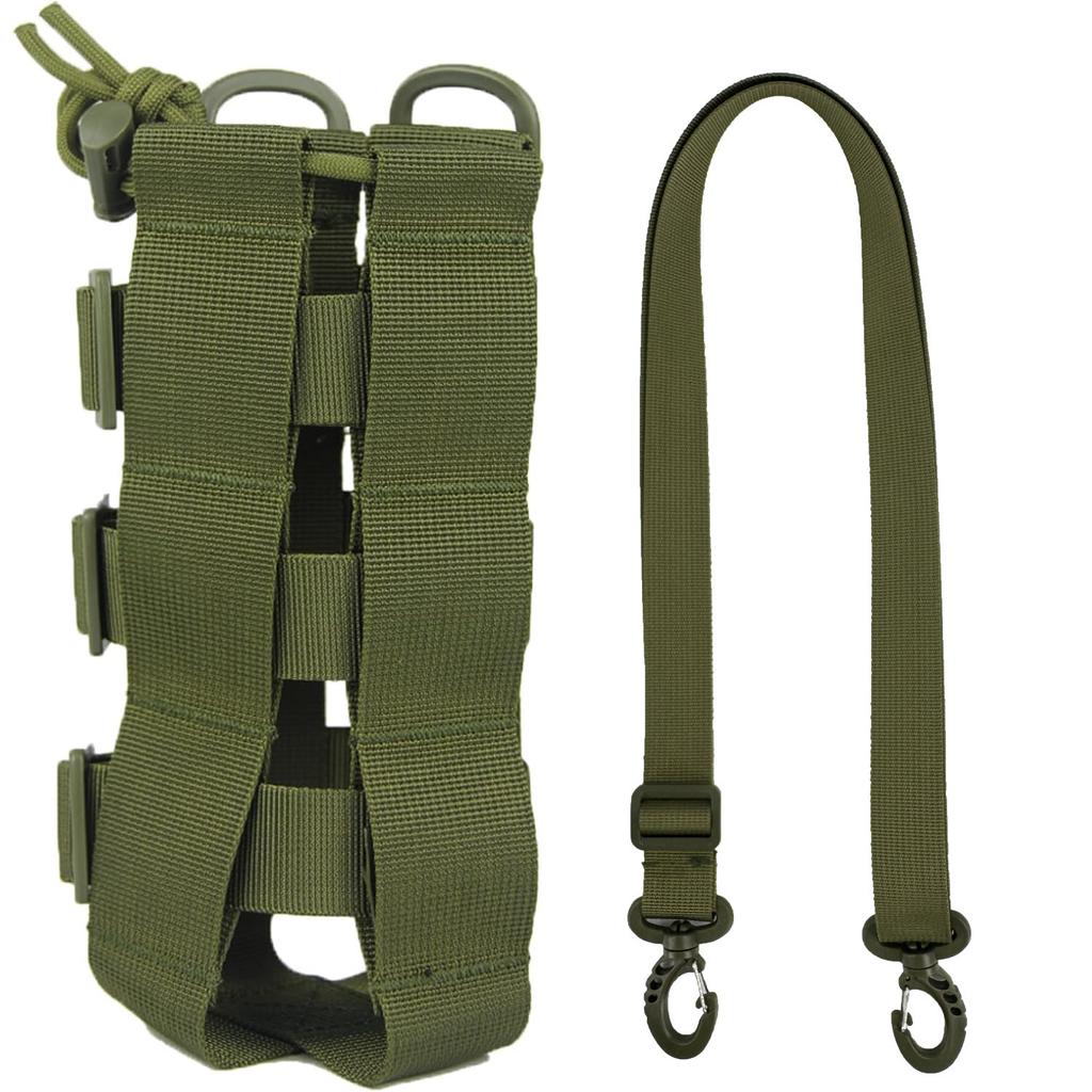 Тактическая сумка для бутылки с водой Molle, сумка в стиле милитари, для путешествий, пеших прогулок, пешего туризма, держатель для бутылки с водой на шнурке, переноска для чайника 0,3–0,8 л