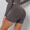 Бесшовные шорты с высокой талией, женские шорты для фитнеса, йоги, шорты для бега персикового цвета с бедрами