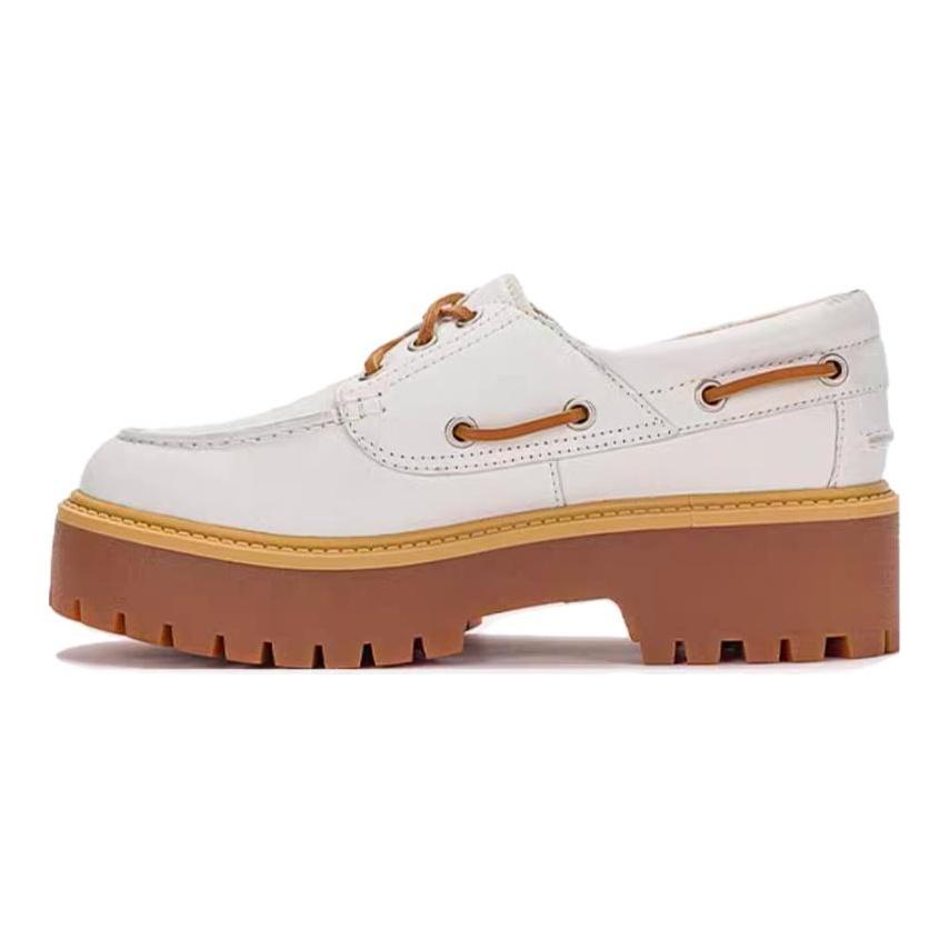 Timberland Модные универсальные женские повседневные туфли на толстой подошве, увеличивающие рост, женские повседневные туфли белого цвета A64F4