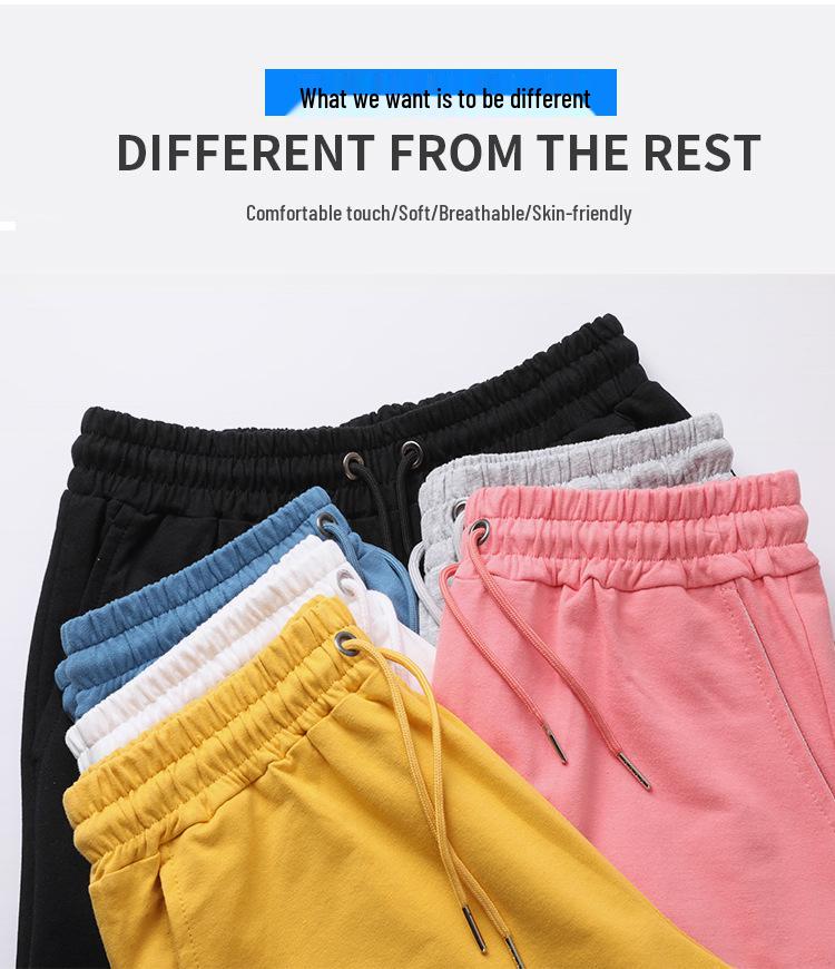 Корейские повседневные шорты из хлопкового терри с высокой посадкой - Летний стиль для родителей и детей