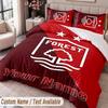 Nottingham Forest FC Printed Bedding Set Custom Name Text 1 Duvet Cover 2 Pillowcases For Bedroom