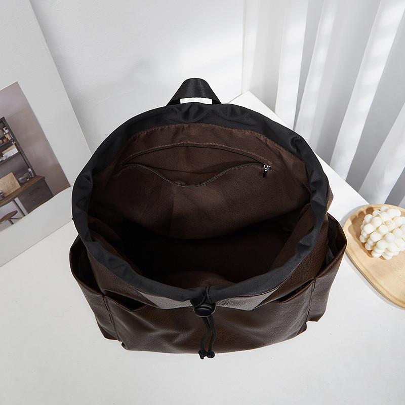 IELGY Large Capacity Drawstring Pocket Backpack Fashion Backpack Casual Water Repellent