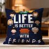 Модная Наволочка для Подушки FFriendses Мягкая Стирающаяся Многоцелевая для Дивана Кровати Путешествий Офиса