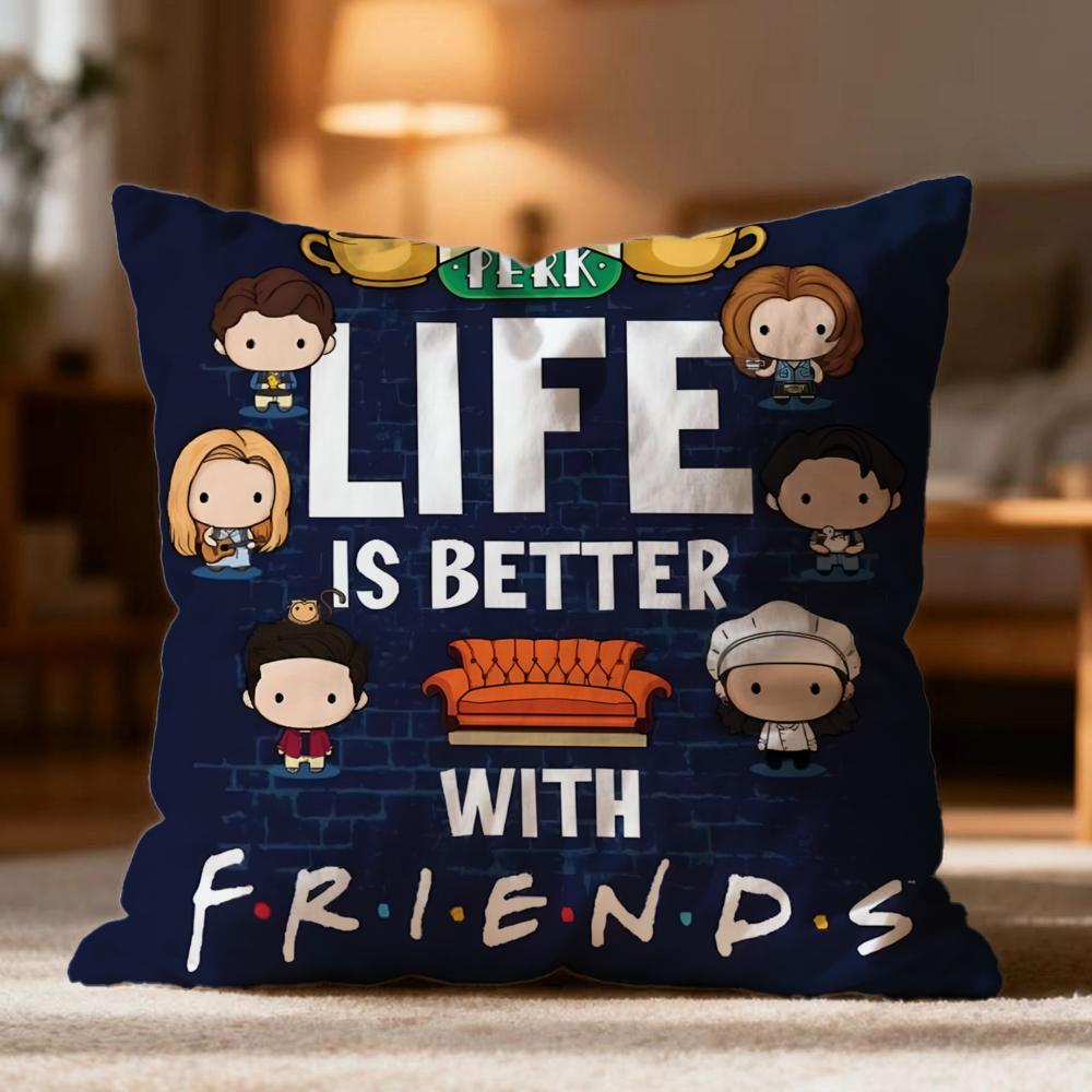 Модная Наволочка для Подушки FFriendses Мягкая Стирающаяся Многоцелевая для Дивана Кровати Путешествий Офиса