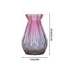 Gradient Glass Vase with Geometric Faceted Design Flower Vase for Wedding Centerpiece Arrangements Home Office Decor Floreros