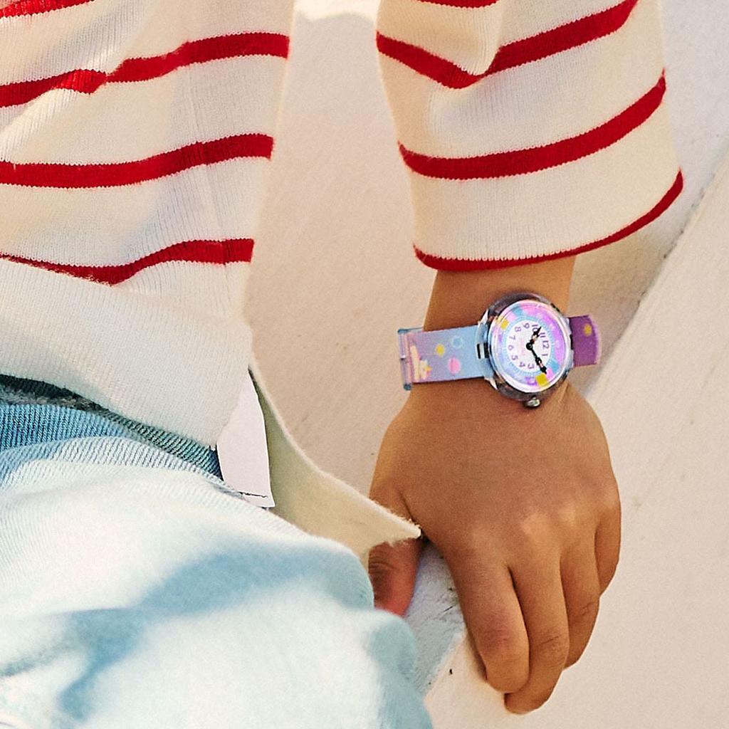 Swatch Унисекс Flik Flak Серия Feifei Фиолетовые Часы ZFBNP213 ZFBNP213