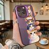 Stacked Colorful Cats Hard Phone Case for Iphone 16 15 14 13 12 11 Pro Max Mini Shockproof Anti-Scratch Protective Cover