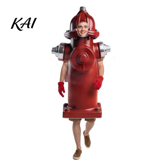 Halloween Outfits Hydrant Costume for Adults and Kids, Realistic Cosplay Dress-up Clothing Apparel, Hooded Dress-Up Outfit Festival Parties Apparel