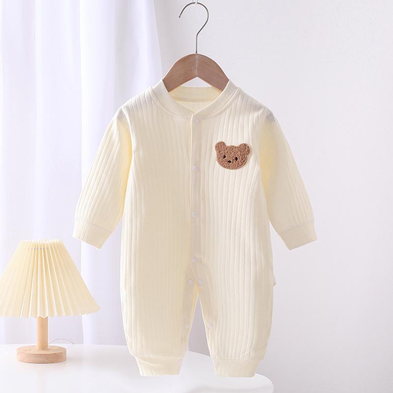 Bear Newborn Jumpsuit Cotton Autumn Spring Baby Romper Toddler Girls Boys Clothes Infant One-Piece Kids Onesie Home Leisure Wear