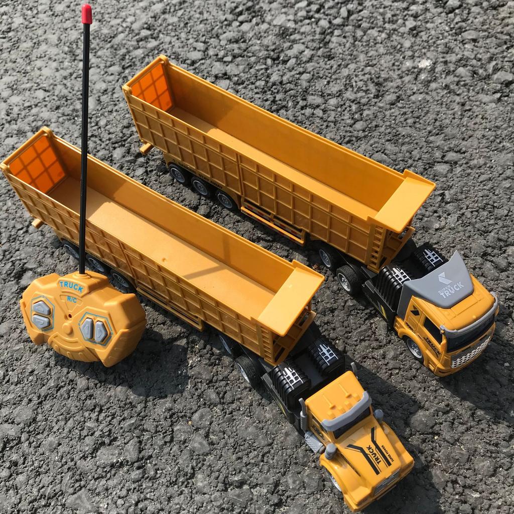 Инженерная машина на радиоуправлении RC CAR Трактор Электрический Тяжелый Транспортный Грузовик Самосвал Мальчик Пульт Дистанционного Управления Модель Дорожной Машины Игрушка Подарок
