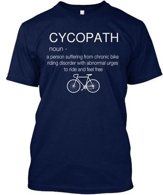 Смешная футболка для велосипедиста Cycopath Сделано в США Размеры от S до 5XL