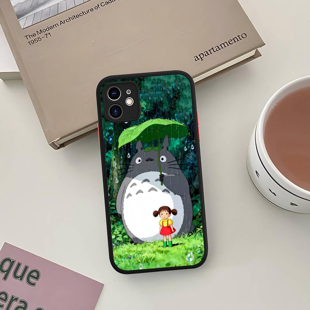 Милый Чехол-Тотторо Для iPhone 16 15 14 Plus 15 13 12 11 Pro Max X XS MAX Матовый Чехол