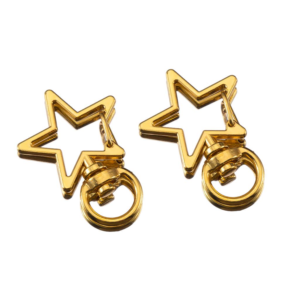 5pcs Pet Dog Buckles Connector Openable Metal Sping Clasp Star Heart Cat Flower Ring Carabiner Keychain Bag DIY Jewelry Findings
