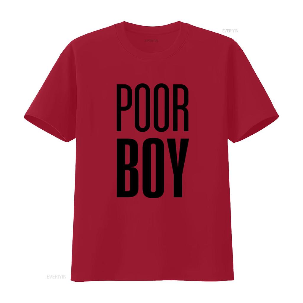 Poor Boy Only Friends Тайский Bl Драма Футболка для фанатов Черный шрифт Классический крой Модный дизайн для фанатов винтаж Стирка дизайнерская одежда