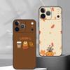 Осенние листья P-тыква Чехол для телефона для iPhone 17, 16, 15, 14, 13, 12, 11 Plus, Pro Max, Другие Мягкий черный чехол