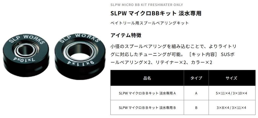 Daiwa SLP Works Катушка для заброса Приманки Шпуля Подшипник Пресноводное Использование SLPW Микро BB Тип A Комплект, Только, Комплект,