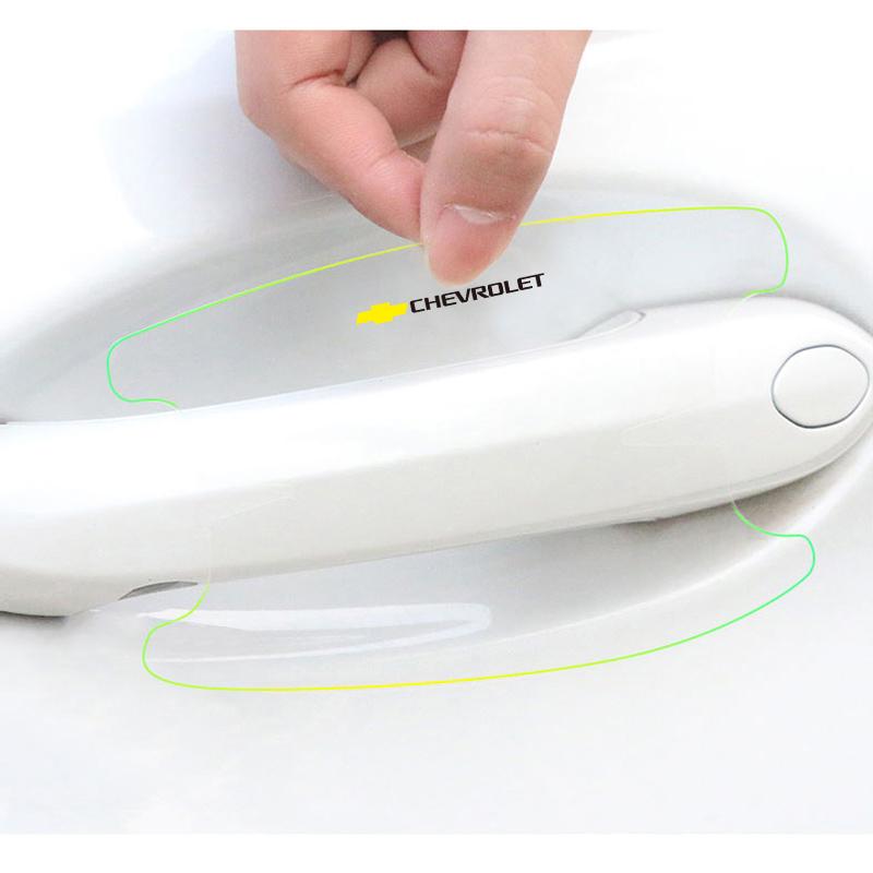 8Pcs Car Door Bowl Handle Protective Sticker Anti-collision Strip For Chevrolet Cruze Malibu Blazer Trax Camaro Spark Bolt Spin  CI5