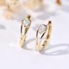 Water Drop Zircon Design Earrings For Women, Fashionable Daily Matching Ear Buckles, Popular Suit Accessories