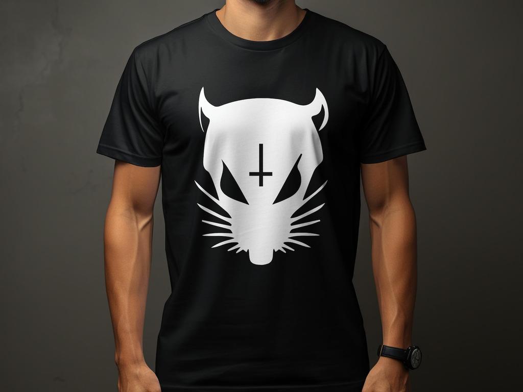 Devil Rat T-Shirt, Satanic Rat, Upside Down Cross T Shirt, Dark Humor Tee, Occult Rat Shirt, Emo, Goth, Punk T Shirt, Edgy Apparel