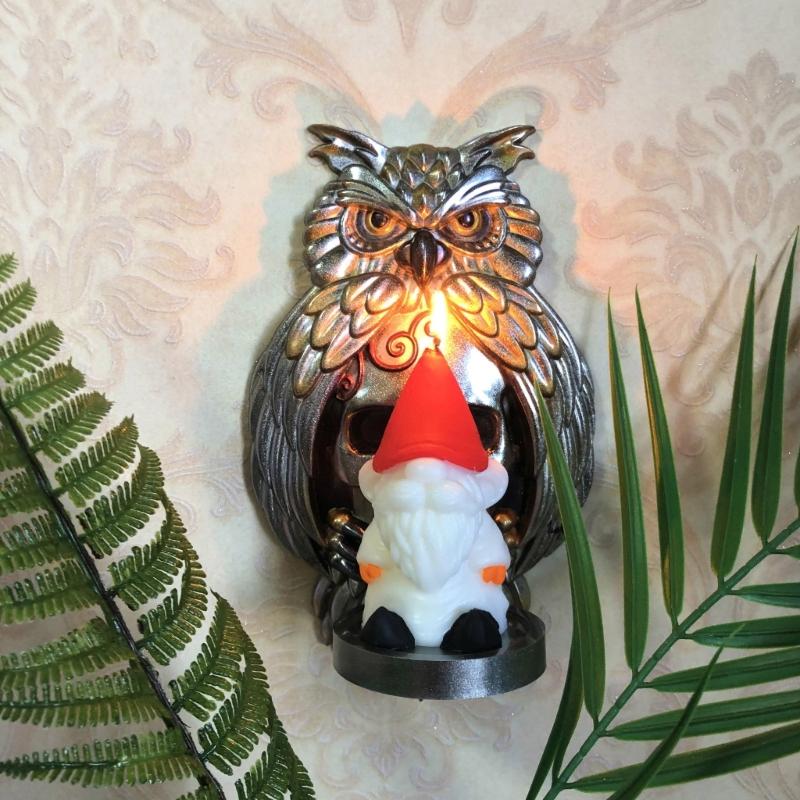 Формы для подсвечников с совой и черепом, креативные настенные силиконовые формы для украшения подсвечников для изготовления подсвечников своими руками