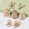 Gift Bags Decor Xmas Number Label Countdown Hanging Tags Christmas Advent Calendar Wooden Pendant