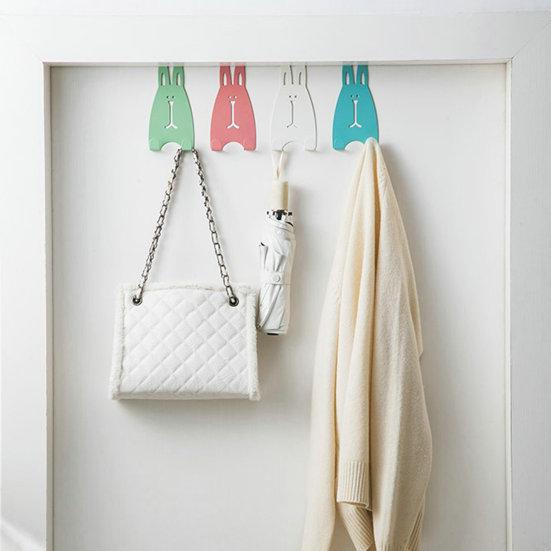 Безударный прочный несущий шкаф для одежды, вешалка для одежды с изображением кролика, крючок для двери, хозяйственные принадлежности