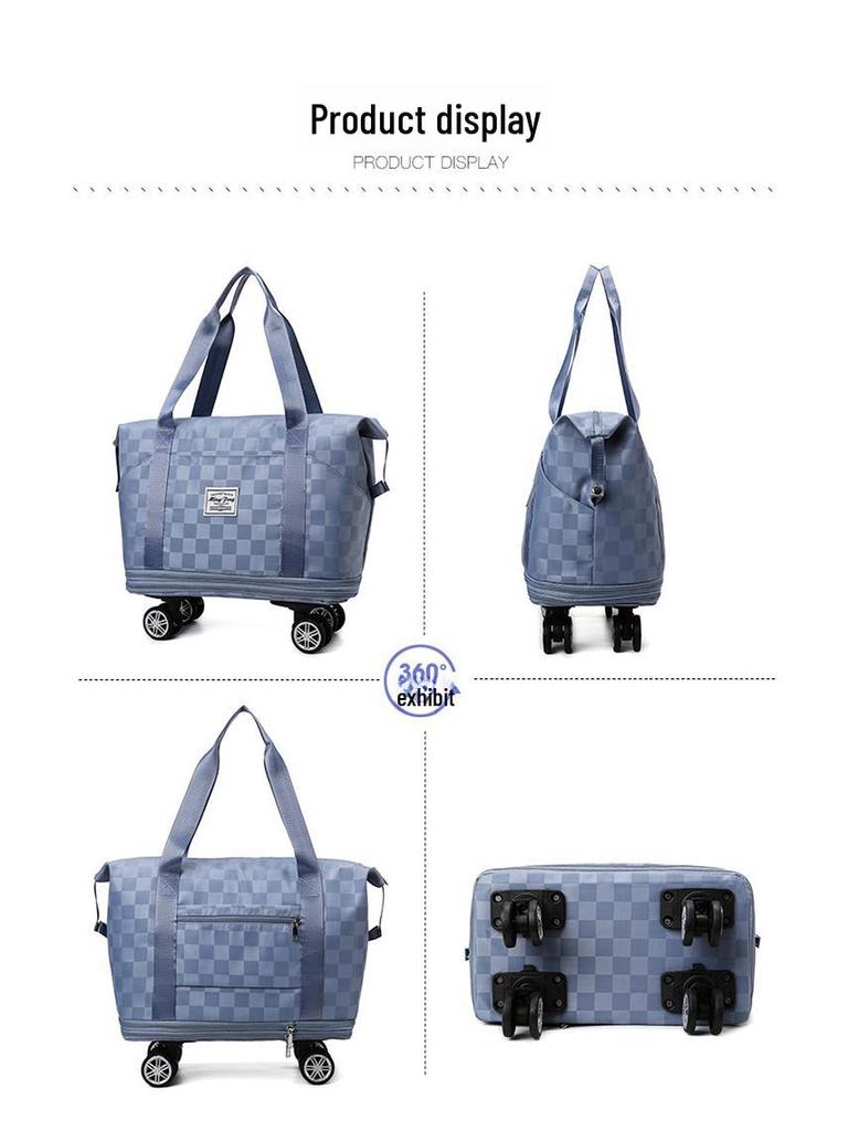 Вместительная расширяемая дорожная сумка на колесах с отделением для сухого/мокрого белья и возможностью переноски в ручной клади для беременных